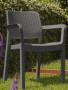 Krzesło ogrodowe plastikowe KARA (antracyt)