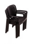 Krzesło ogrodowe plastikowe KARA (brązowe)