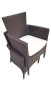 Krzesło rattanowe sztaplowane MODENA z obiciem (brązowy)