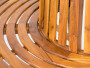 Okrągła ławka ogrodowa z drewna tekowego AGNES