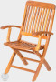 Krzesło ogrodowe składane z drewna tekowego ANGELO
