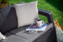 Sofa ogrodowa rattanowa 2-osobowa CORFU LOVE SEAT (antracyt)