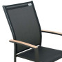 Fotel stały aluminiowy EXPERT WOOD (antracyt)