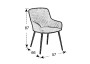 Aluminiowe krzesło ogrodowe PARIS (szary)