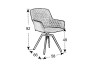 Krzesło ogrodowe aluminiowe obrotowe PARIS (szary)