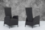 Krzesło ogrodowe aluminiowe regulowane PARIS (antracyt)