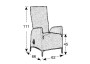 Regulowane krzesło ogrodowe aluminiowe PARIS (szary)