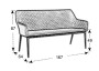 Aluminiowa ławka ogrodowa 3-osobowa PARIS (antracyt)