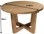 Stół ogrodowy z litego drewna tekowego FLORES RECYCLE ø130cm