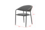 Luksusowe aluminiowe krzesło do jadalni MELIA LIKA TEX (szary)
