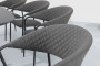 Luksusowe aluminiowe krzesło do jadalni MELIA LIKA TEX (szary)