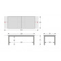 Stół składany aluminiowy CONCEPT 150/210x90 cm (teak)