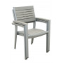 Fotel z litego aluminium LAURA