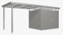 Domek ogrodowy BIOHORT Highline H3 duo 275 × 235 cm (szary kwarc metalik)