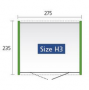 Domek ogrodowy BIOHORT Highline H3 duo 275 × 235 cm (szary kwarc metalik)