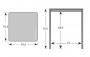 Stół aluminiowy EXPERT WOOD 90x90 cm (antracyt)