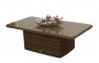 Stół rattanowy wysuwany jadalnia/przechowywanie 150 x 80 cm BORNEO LUXURY (brązowy)