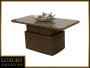 Stół rattanowy wysuwany jadalnia/przechowywanie 150 x 80 cm BORNEO LUXURY (brązowy)