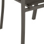 Fotel aluminiowy z tkaniną VERMONT (szaro-brązowy)