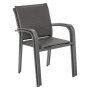 Fotel aluminiowy z tkaniną MERIDA (antracyt)