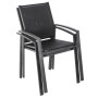 Fotel aluminiowy z tkaniną BERGAMO (antracyt)