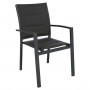 Fotel aluminiowy z tkaniną CATANIA (antracyt)