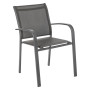 Fotel aluminiowy z tkaniną LIVORNO (antracyt)
