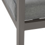 VANCOUVER 2-osobowa ławka aluminiowa (szaro-brązowa)