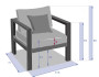 Fotel aluminiowy VANCOUVER (szary)