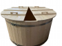 Wanna drewniana z wkładem do wanny z hydromasażem (900L)