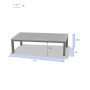 Stół aluminiowy 130x69 cm TANZANIA