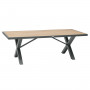 Aluminiowy stół do jadalni 220x100 cm TANZANIA