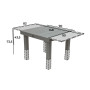 Stół aluminiowy składany z regulacją wysokości 90/150x90 cm TITANIUM (2w1)
