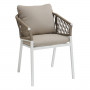 Aluminiowe krzesło do jadalni COLUMBIA (białe)
