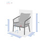 Fotel aluminiowy COLUMBIA (antracyt)