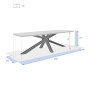 Aluminiowy stół do jadalni LINCOLN (antracyt)