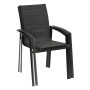 Fotel aluminiowy z tkaniną NOVARA (antracyt)