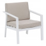 Fotel aluminiowy NOVARA (biały)