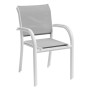 Fotel aluminiowy z tkaniną VALENCIA (biały)