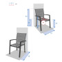 Fotel aluminiowy z tkaniną VERMONT (biały)
