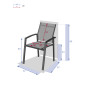 Fotel aluminiowy z tkaniną BERGAMO (szary)