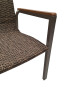 Krzesło ogrodowe rattanowe stałe CALVIN (brązowe)