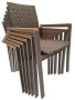Krzesło ogrodowe rattanowe stałe CALVIN (brązowe)