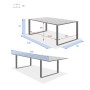Stół aluminiowy EMPERIA 220/340x110 cm