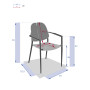 Aluminiowe krzesło do jadalni BOLZANO