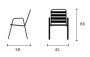 Fotel metalowy PRAGA (różne kolory)