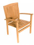 Krzesło ogrodowe stałe HARMONY (teak)