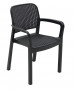 Krzesło ogrodowe plastikowe KARA (antracyt)