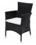 Krzesło rattanowe sztaplowane MODENA z obiciem (czarne)