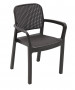 Krzesło ogrodowe plastikowe KARA (brązowe)